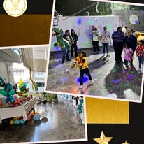 Vista del jardín decorado